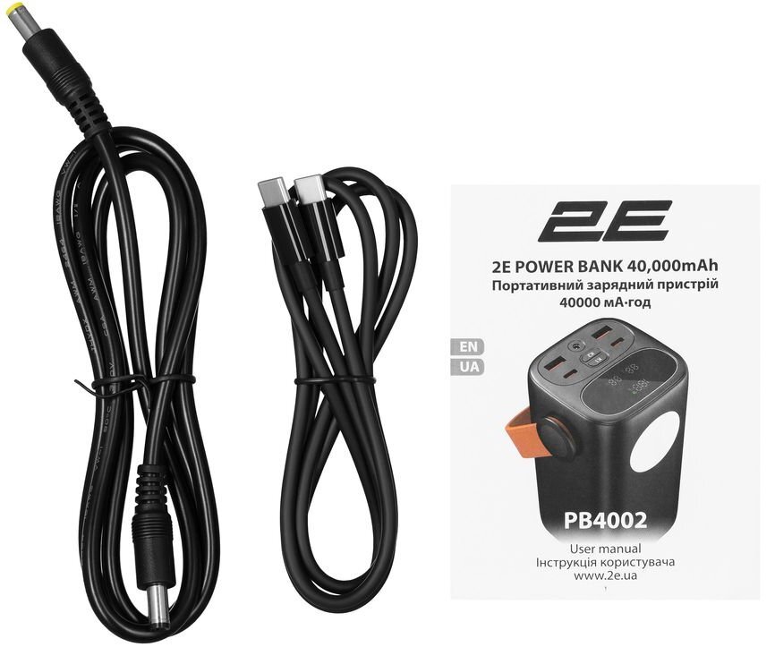 Портативний акумулятор 2Е 40000mAh PD+QC 65W, Black (2E-PB4002-BLACK)фото