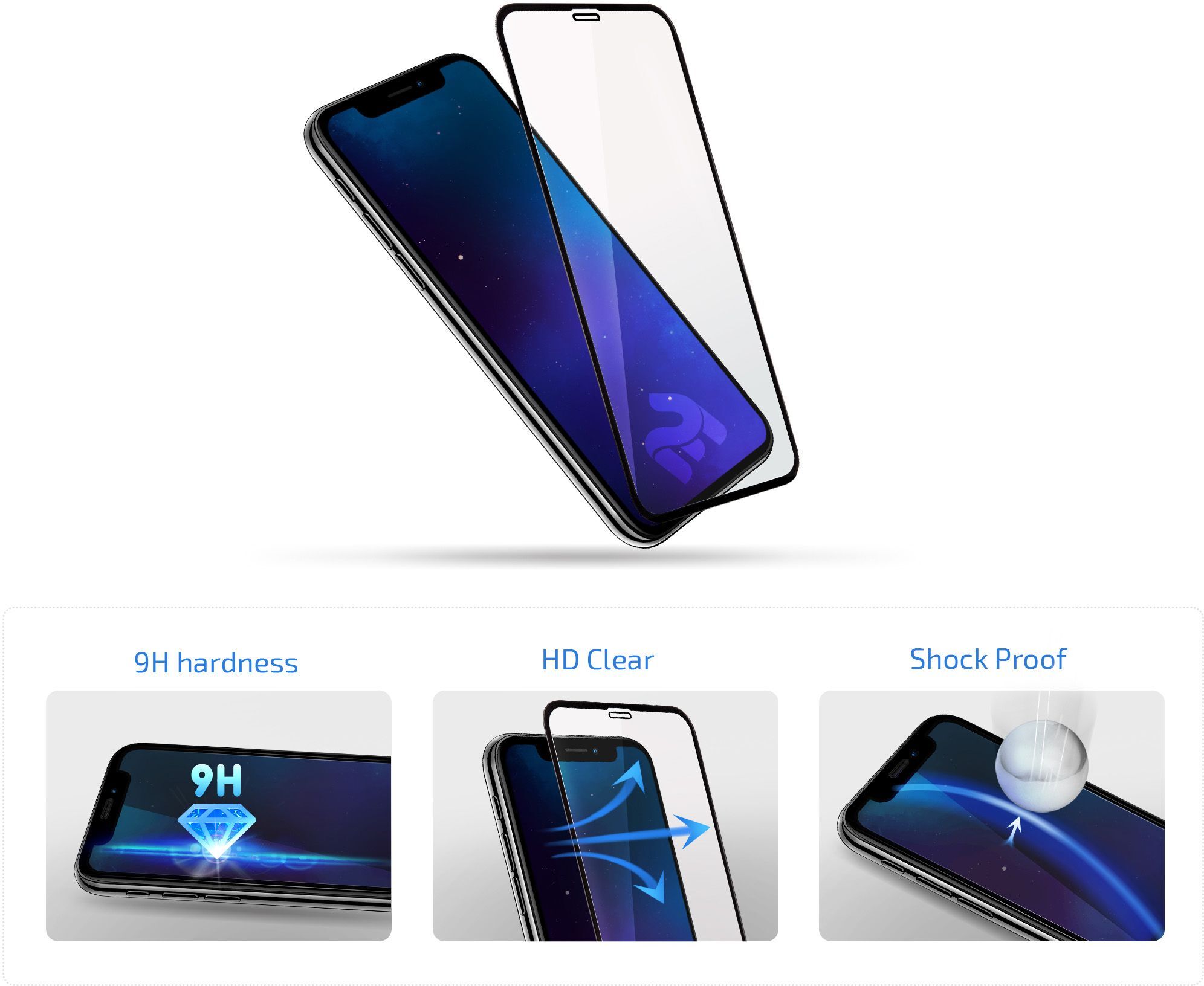 Захисне скло 2E для Samsung Galaxy A16 (A165) , 2.5D FCFG, (1 Pack), black border (2E-G-A16-SMFCFG-BB)фото4