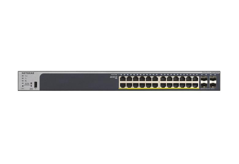 Комутатор NETGEAR GS728TP 24xGE PoE, 4xSFP, 190Вт, Керований L2фото2