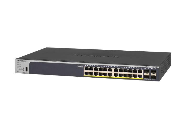 Комутатор NETGEAR GS728TP 24xGE PoE, 4xSFP, 190Вт, Керований L2фото3