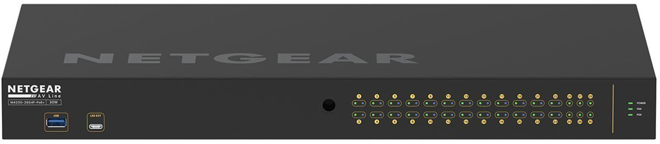 Коммутатор NETGEAR M4250-26G4F-PoE+ (GSM4230P), 26xGE (24xPoE), 4xSFP, AV Line, 300Вт, Управляемый L2 фото 6