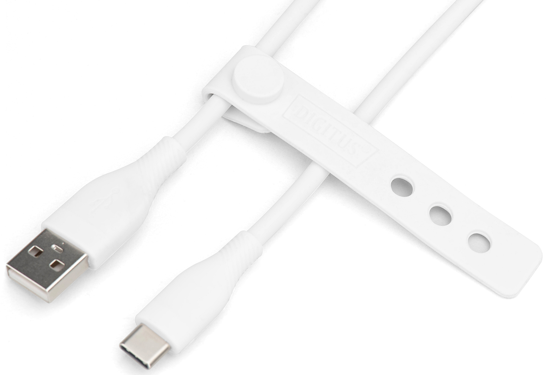 Кабель Digitus USB-A - Type-C Data/Charge, USB 2.0, 60W, 2м, White (AK-300340-020-W)фото5
