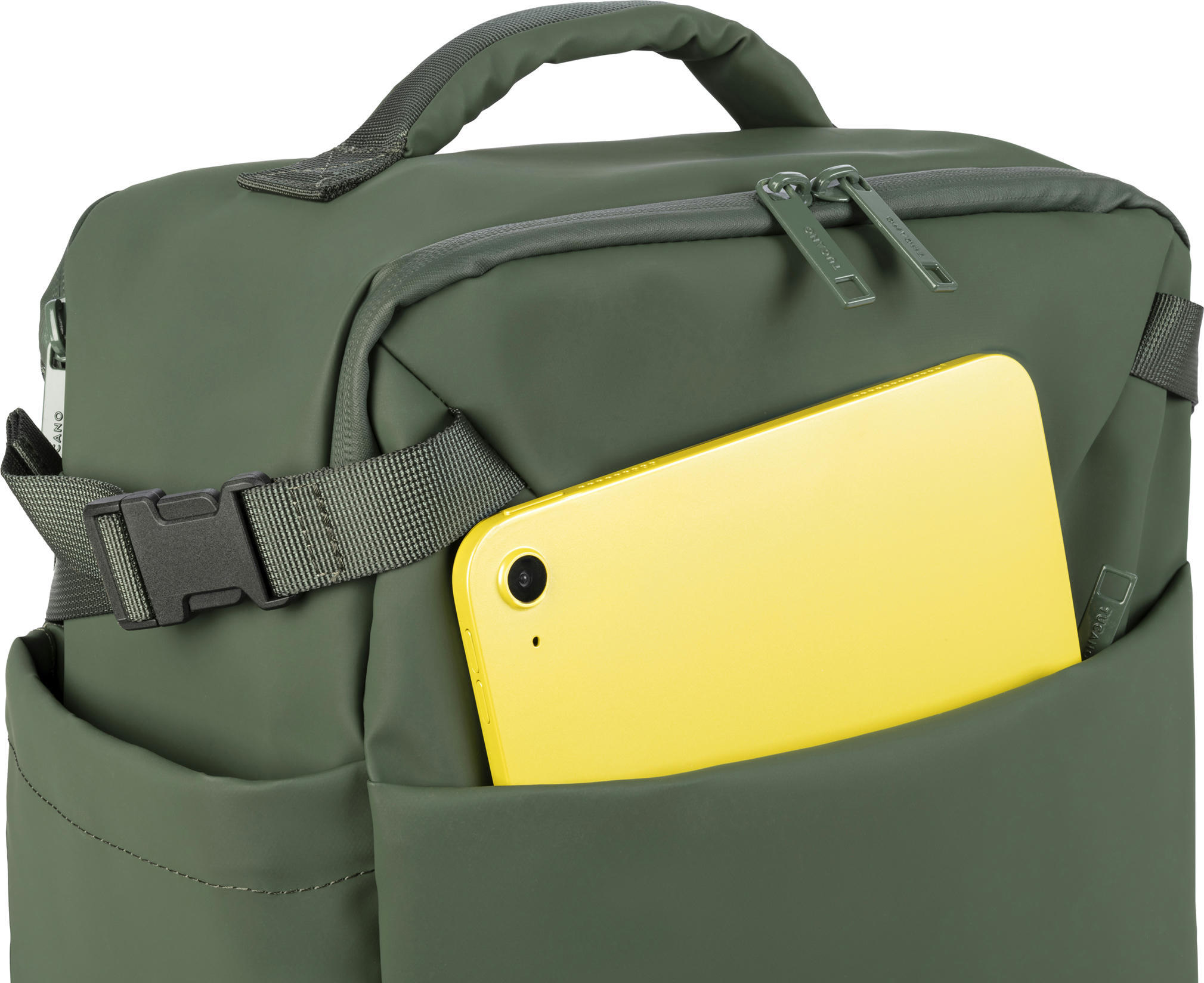 Рюкзак дорожный Tucano Tugo M Dry Cabin Luggage 15.6", зелёный фото 9