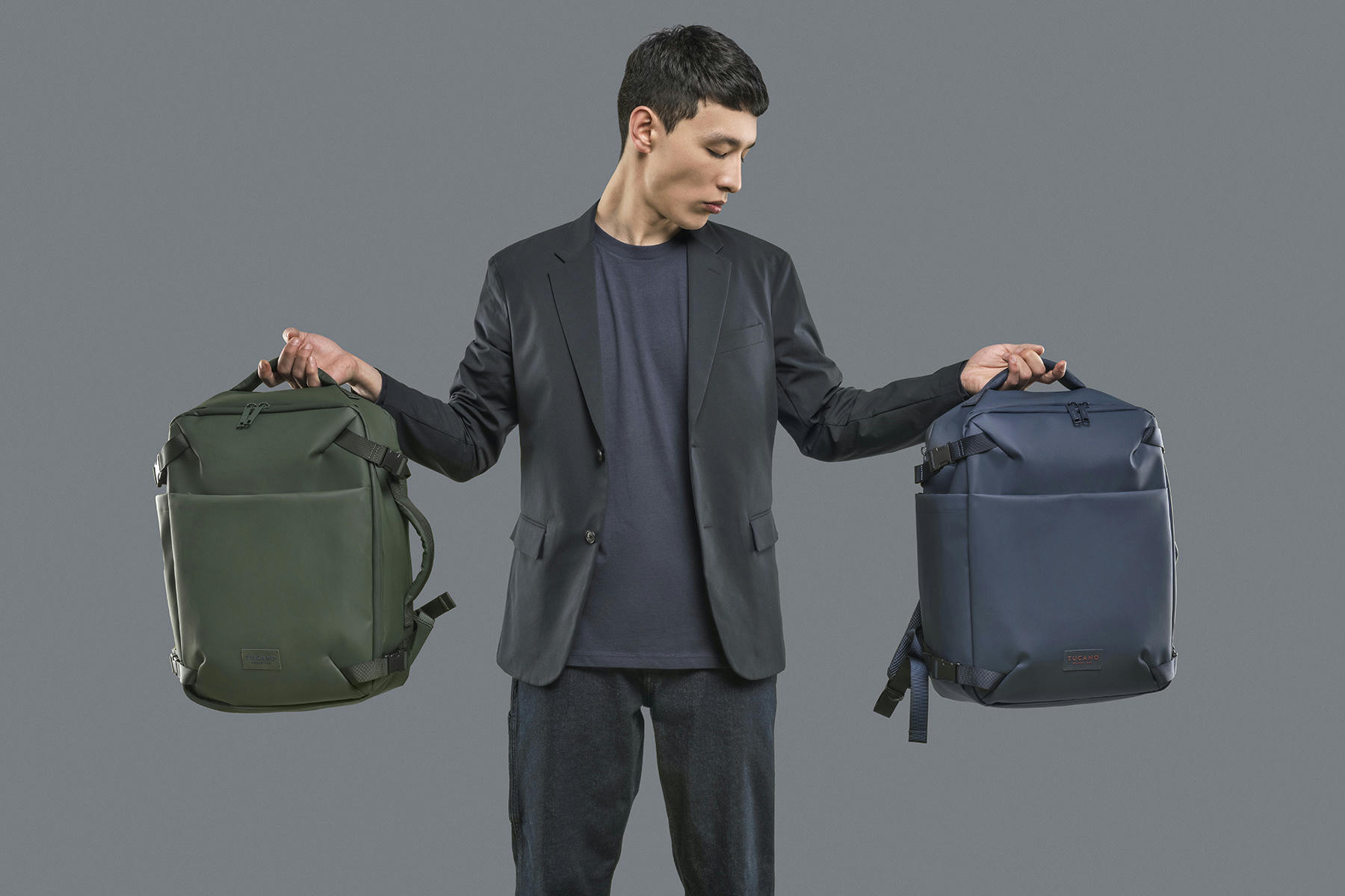 Рюкзак дорожный Tucano Tugo M Dry Cabin Luggage 15.6", зелёный фото 14