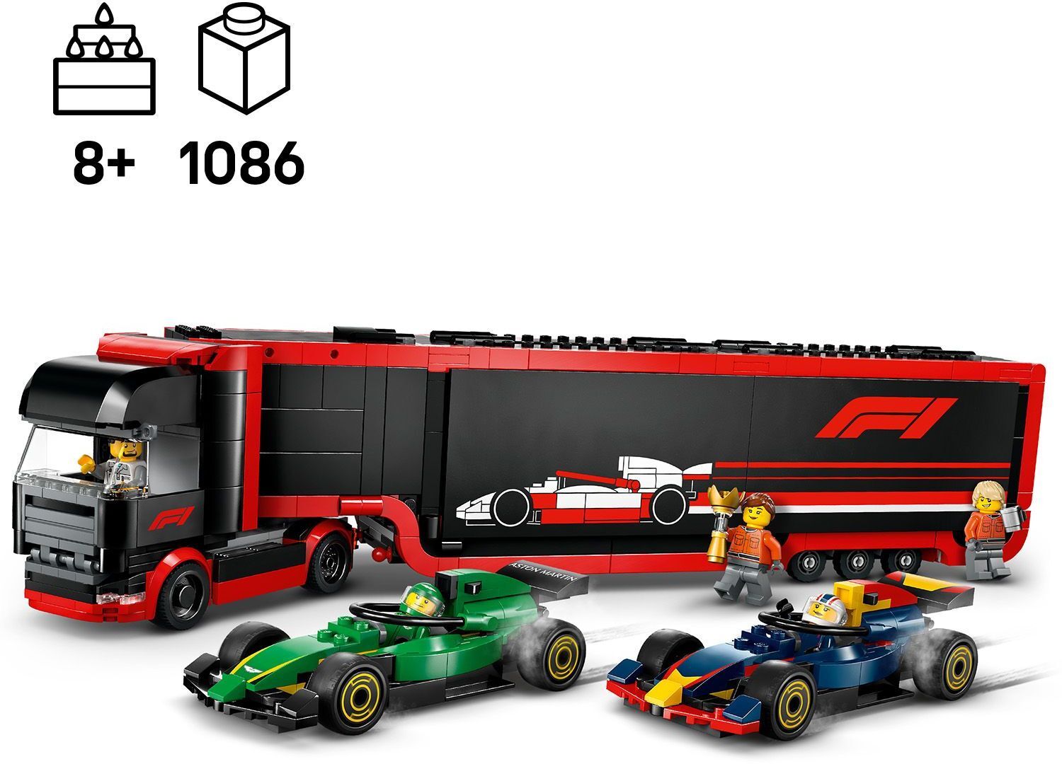 LEGO 60445 City Грузовик F1 с автомобилями RB20 и AMR24 фото 2