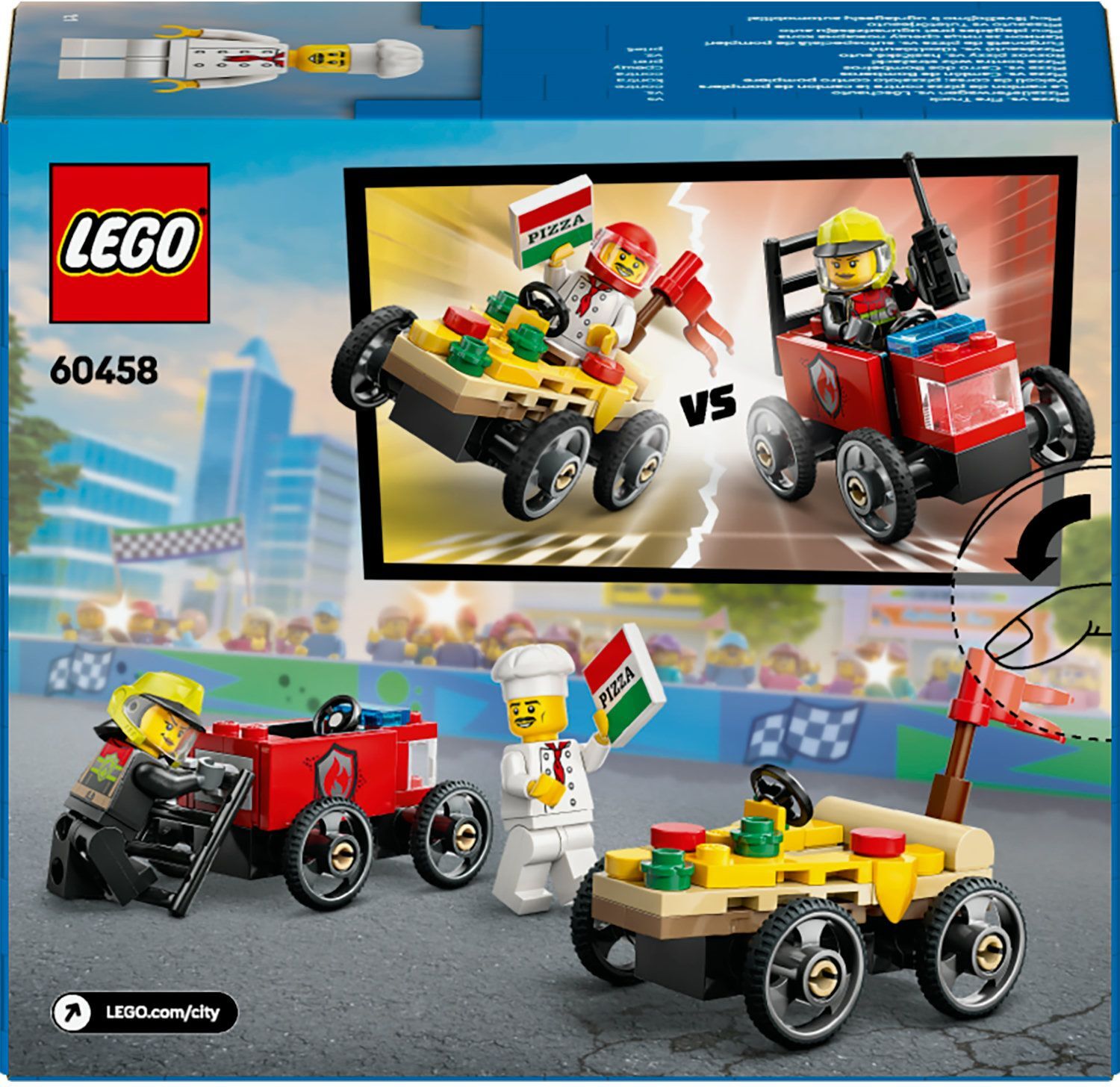 LEGO 60458 City «Пицца-авто против пожарной машины» Набор для гонок фото 13