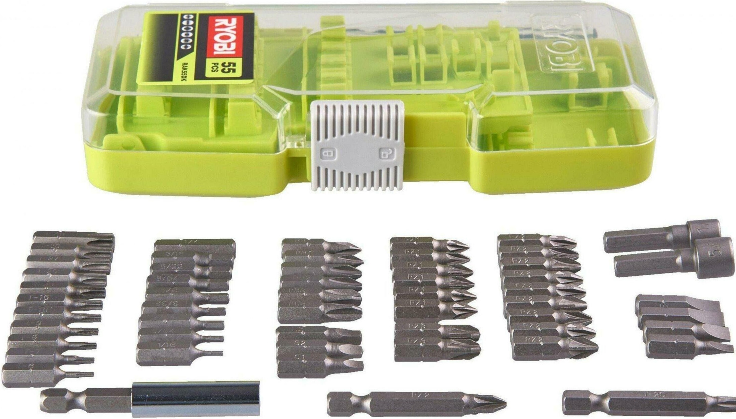 Набір біт Ryobi RAK55DK 55шт, кейс (5132004357)фото2