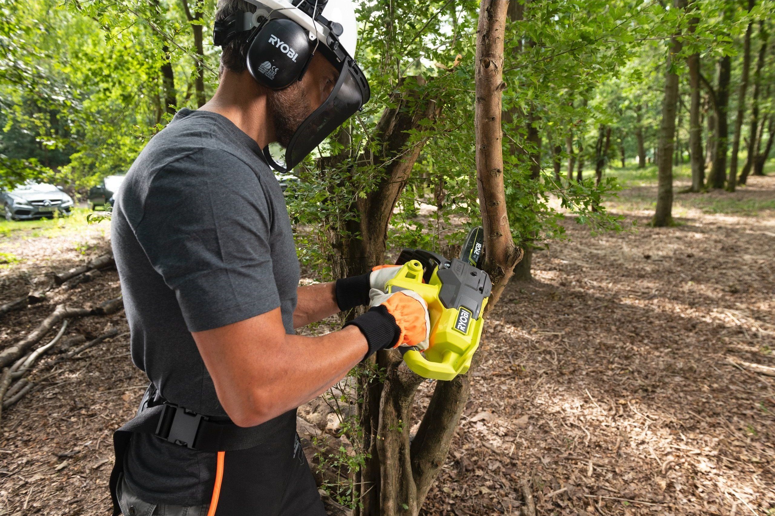 Пила цепная аккумуляторная Ryobi ONE+ RY18CS20A-125 18В акб 1х2.5А·ч (5133005415) фото 11