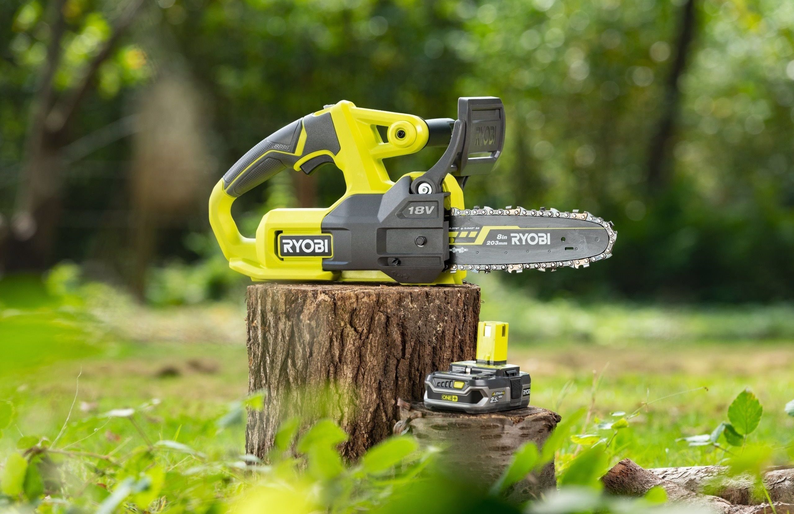 Пила цепная аккумуляторная Ryobi ONE+ RY18CS20A-125 18В акб 1х2.5А·ч (5133005415) фото 13