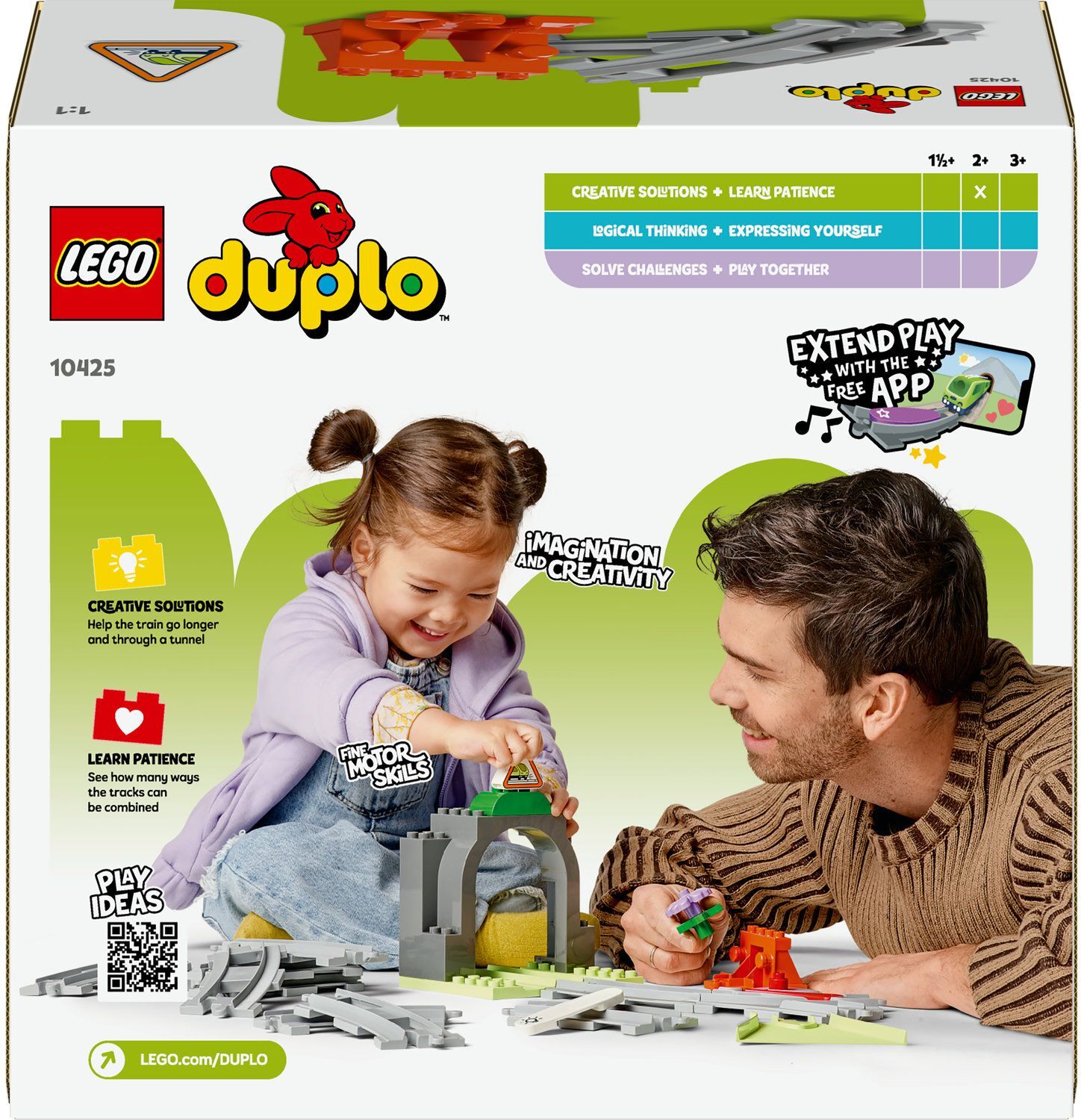 LEGO 10425 DUPLO Town дополнительный набор. Железнодорожный тунель и рельсы фото 9