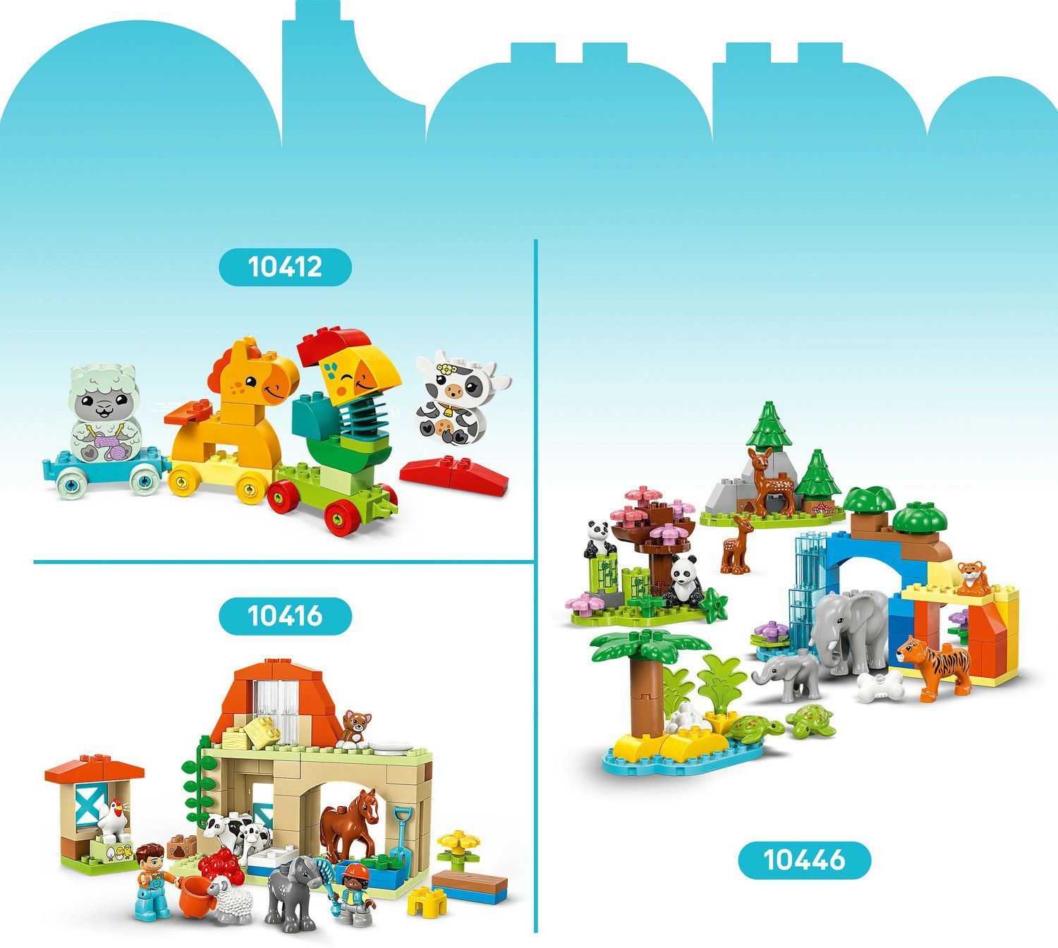 LEGO 10442 DUPLO Town Семейство диких животных: Пингвины и Львы фото 8