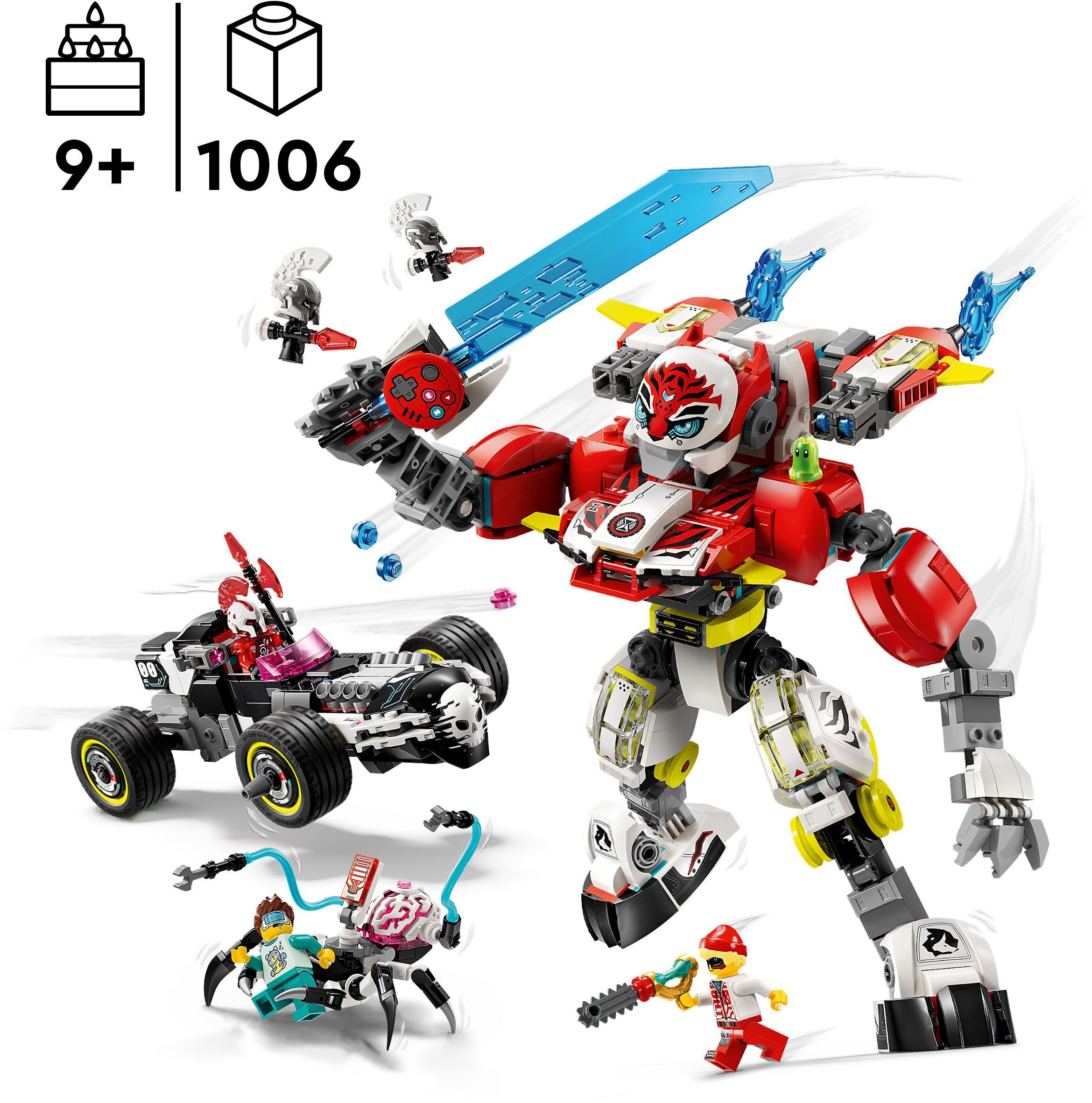 LEGO 71497 DREAMZzz Робот-тигр Купера та Хот-род авто Зеро фото 2