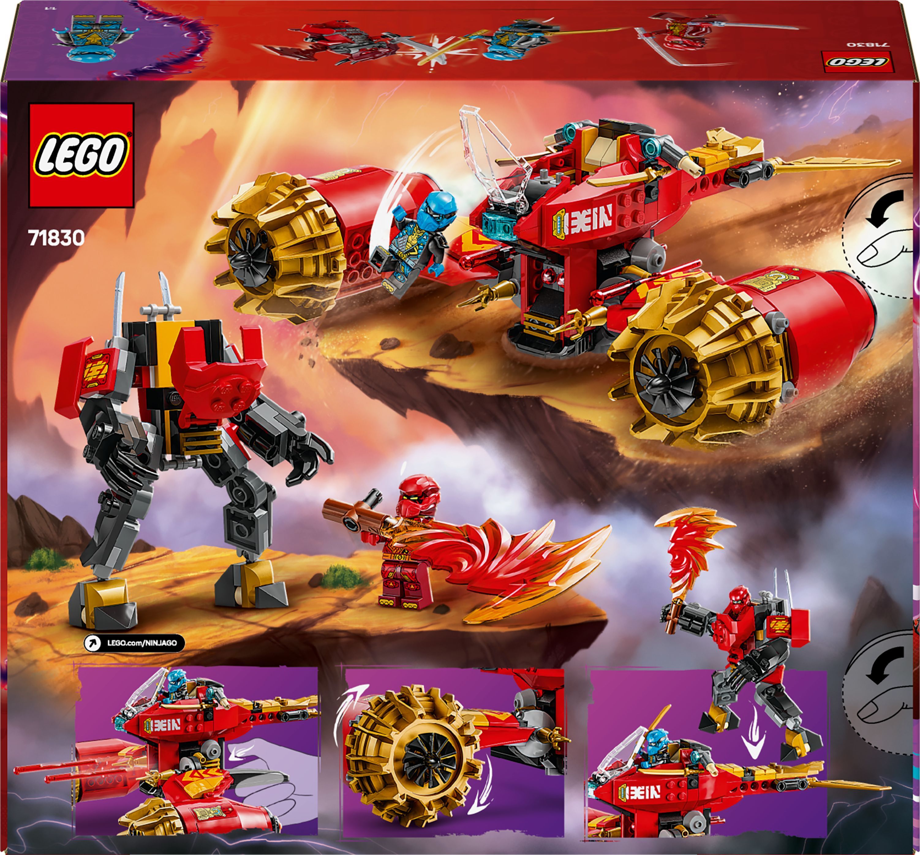 LEGO 71830 Ninjago Штормовий робот-вершник Кая фото 10