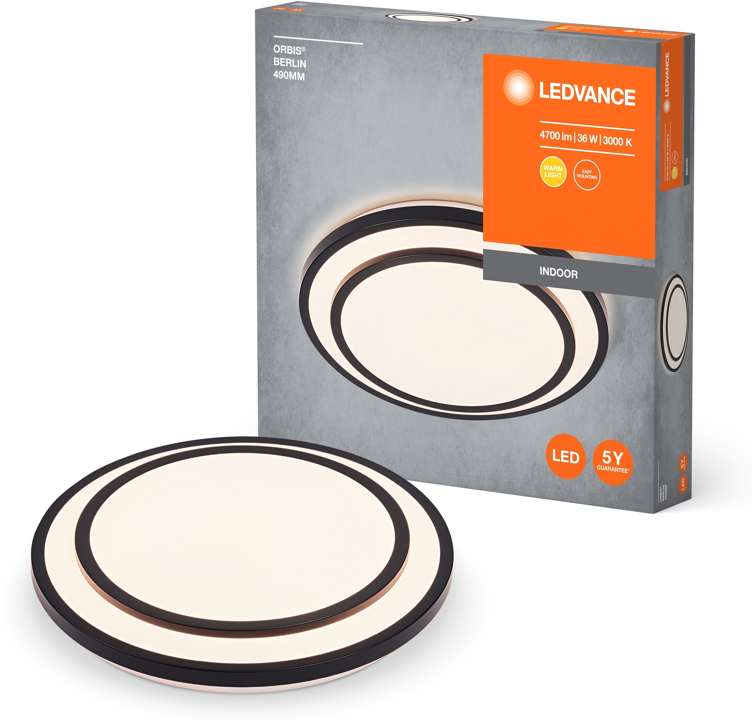 Светильник Ledvance Orbis Led 36Вт 4700Лм 3000K черный (4058075829367) фото 4