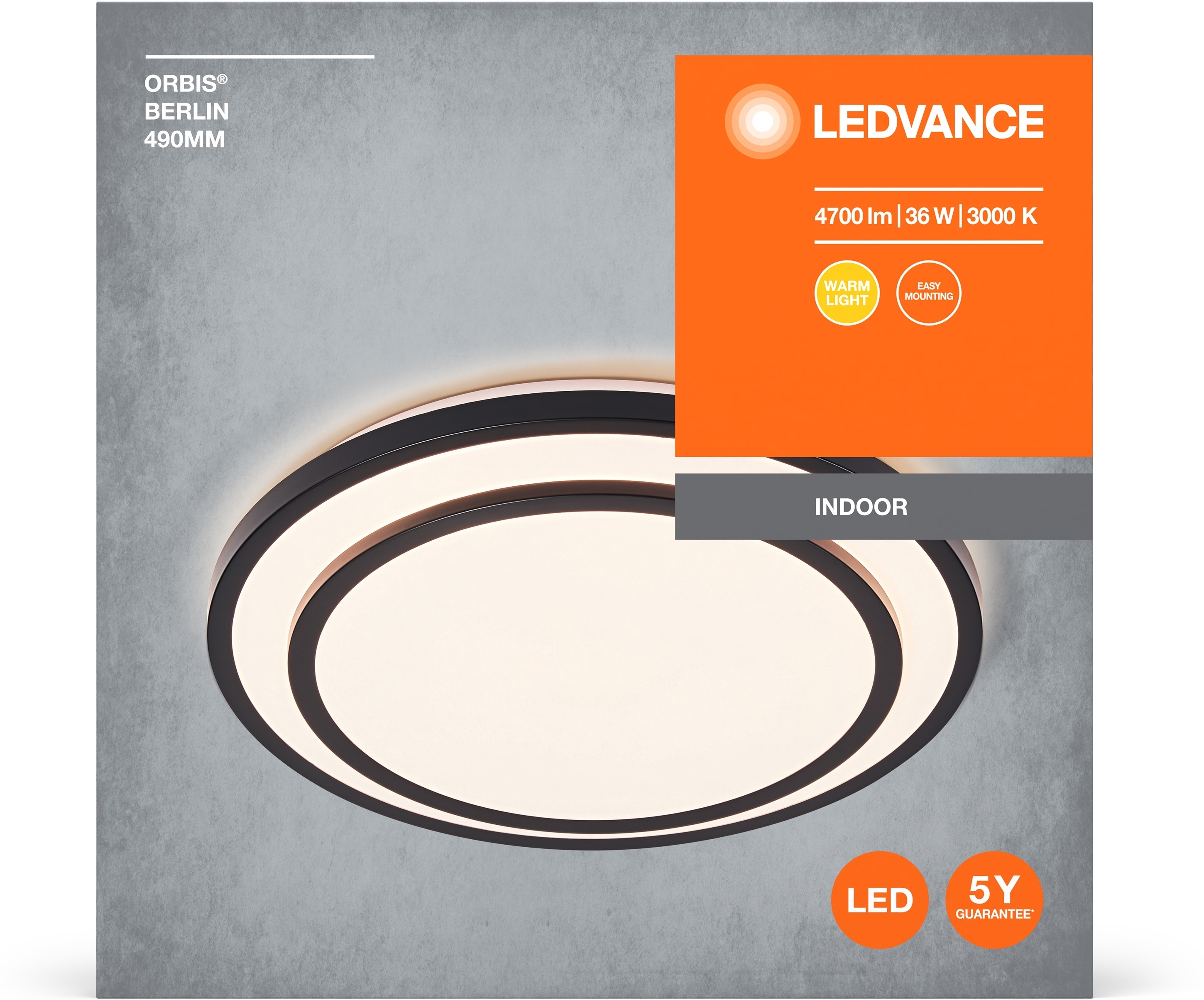 Светильник Ledvance Orbis Led 36Вт 4700Лм 3000K черный (4058075829367) фото 5