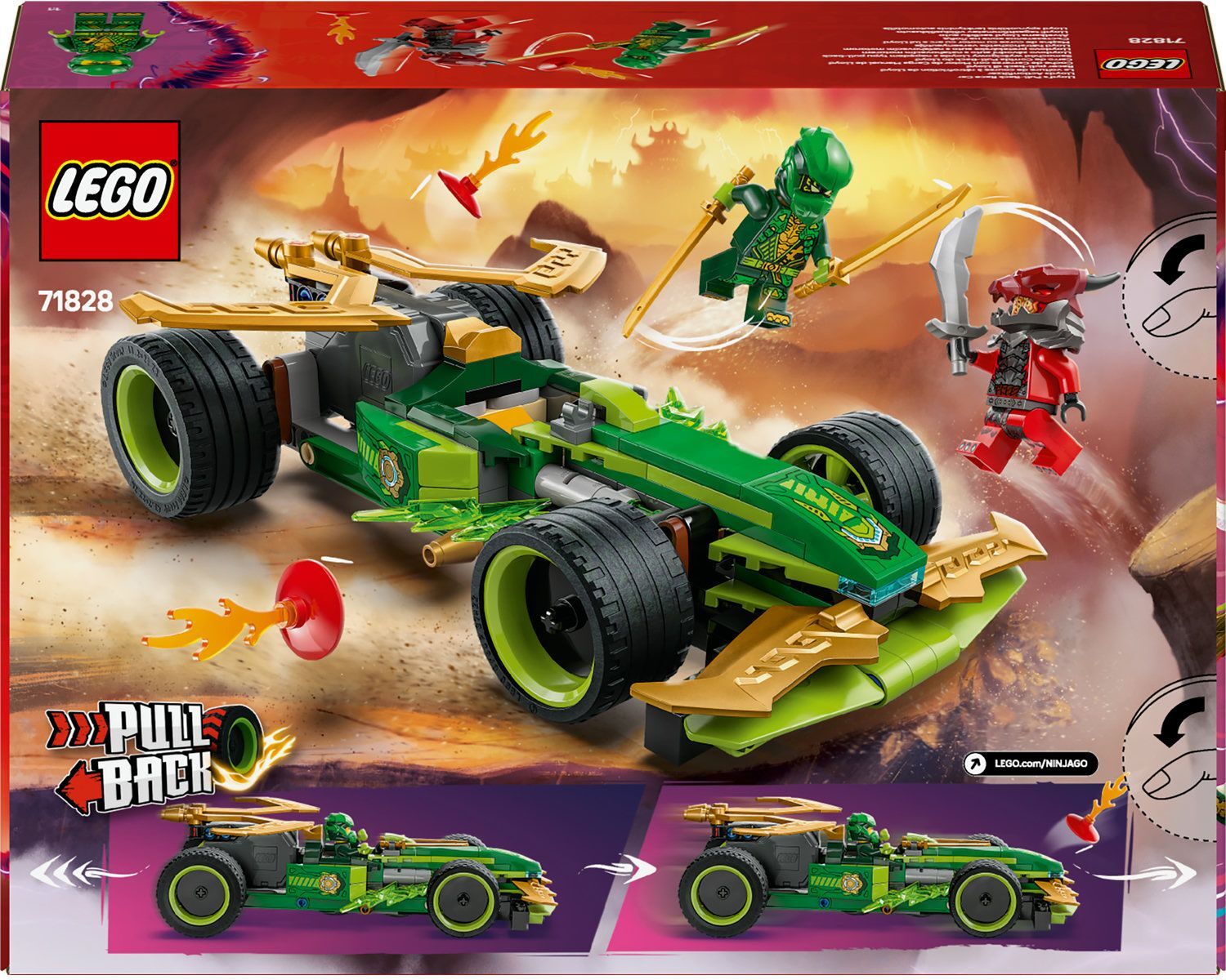 LEGO 71828 Ninjago Автомобиль для гонок Ллойда с инерционным двигателем фото 12