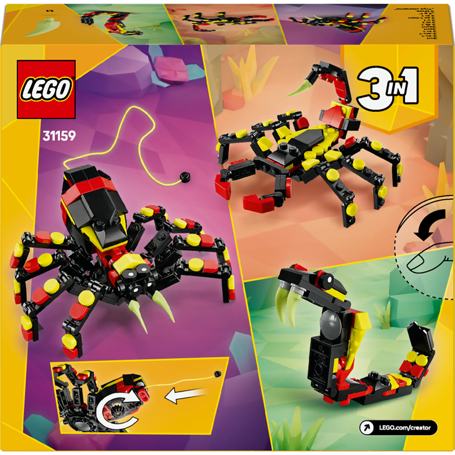 LEGO 31159 Creator Дикие животные: Удивительный паук фото 11