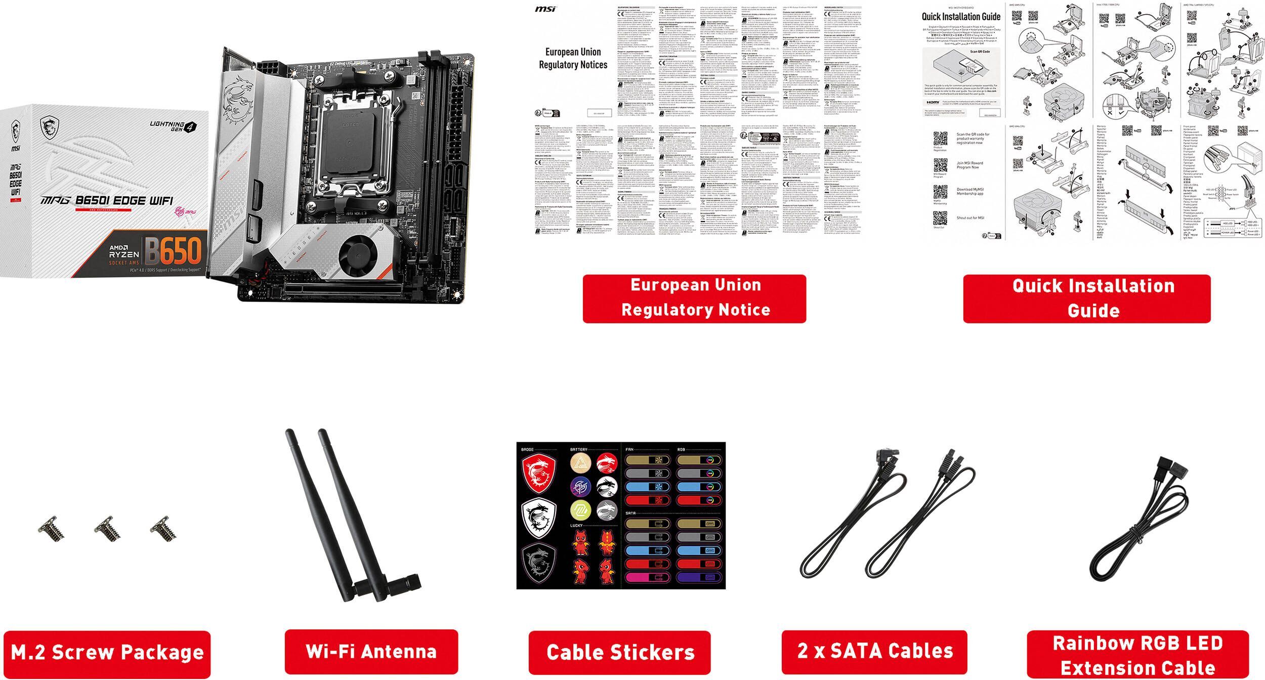 Материнcька плата MSI MPG B650I EDGE WIFI (911-7D73-008)фото