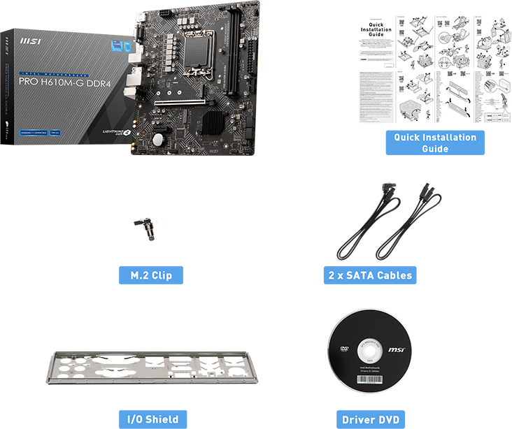 Материнcкая плата MSI PRO H610M-G DDR4 s1700 (911-7D46-221) фото 