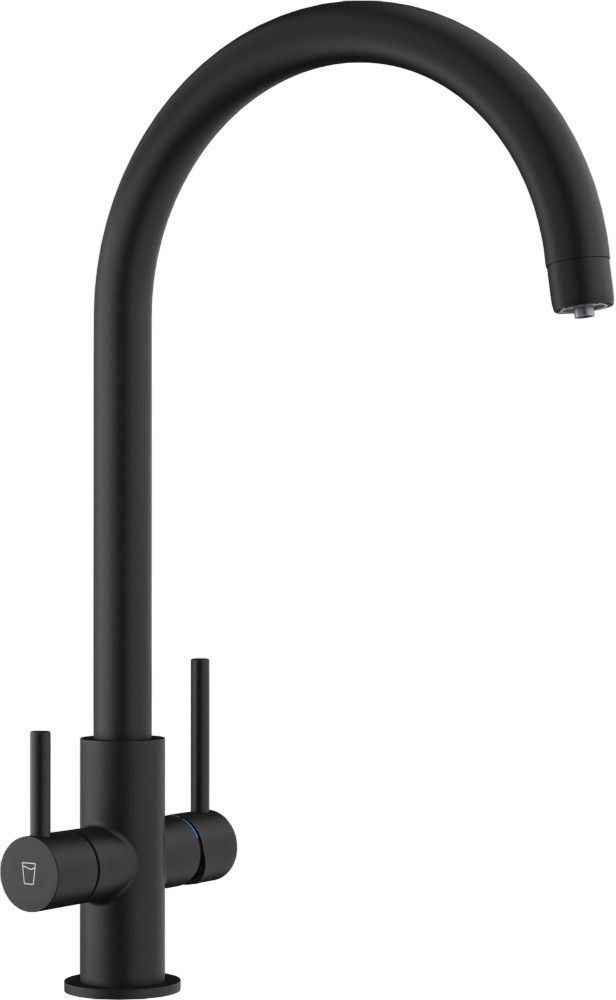 Смеситель для кухни Franke Lina Clear Water, 272 мм, 1+1фильтр, хром-черный (120.0703.746) фото 3