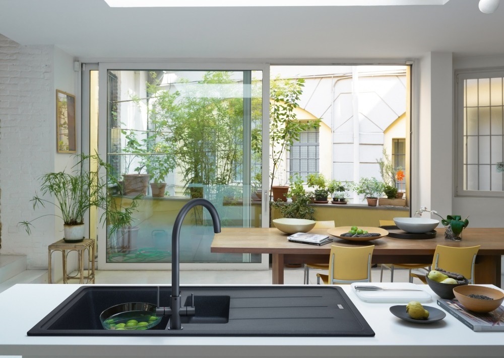 Смеситель для кухни Franke Lina Clear Water, 272 мм, 1+1фильтр, хром-черный (120.0703.746) фото