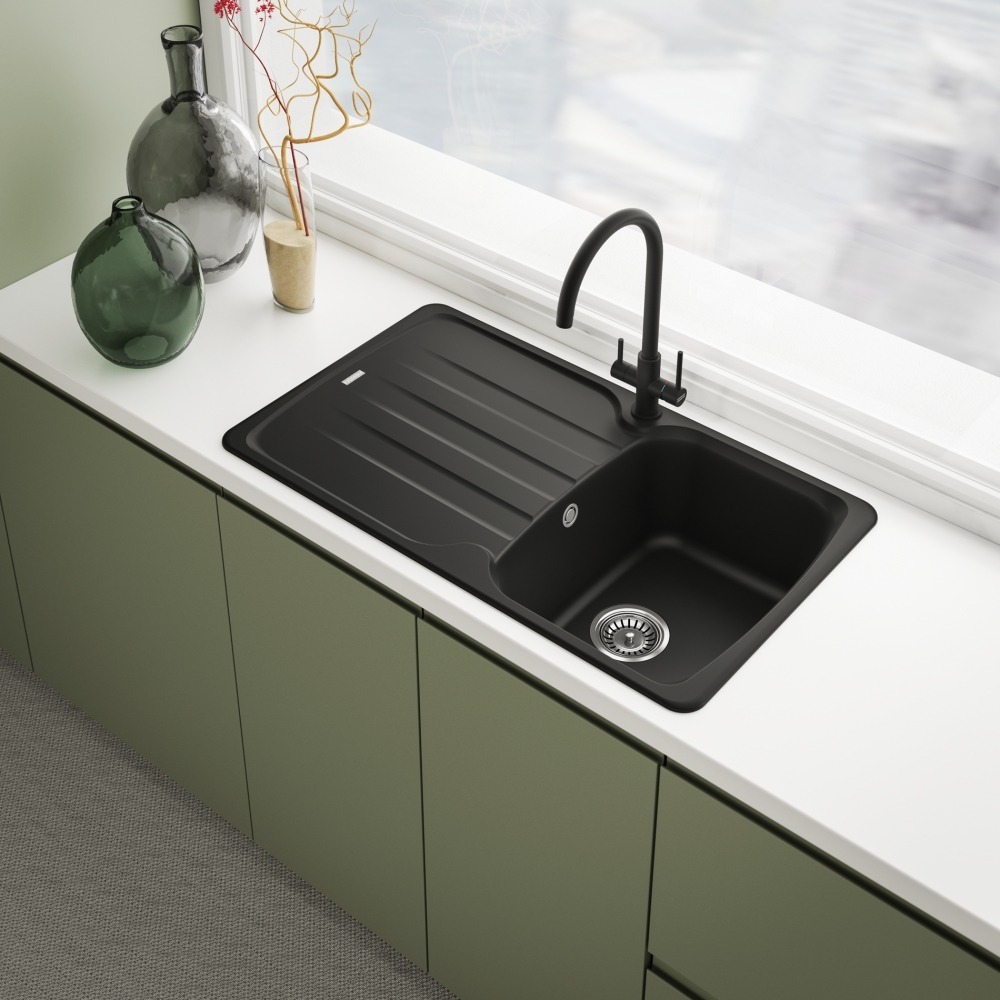 Смеситель для кухни Franke Lina Clear Water, 272 мм, 1+1фильтр, хром-черный (120.0703.746) фото