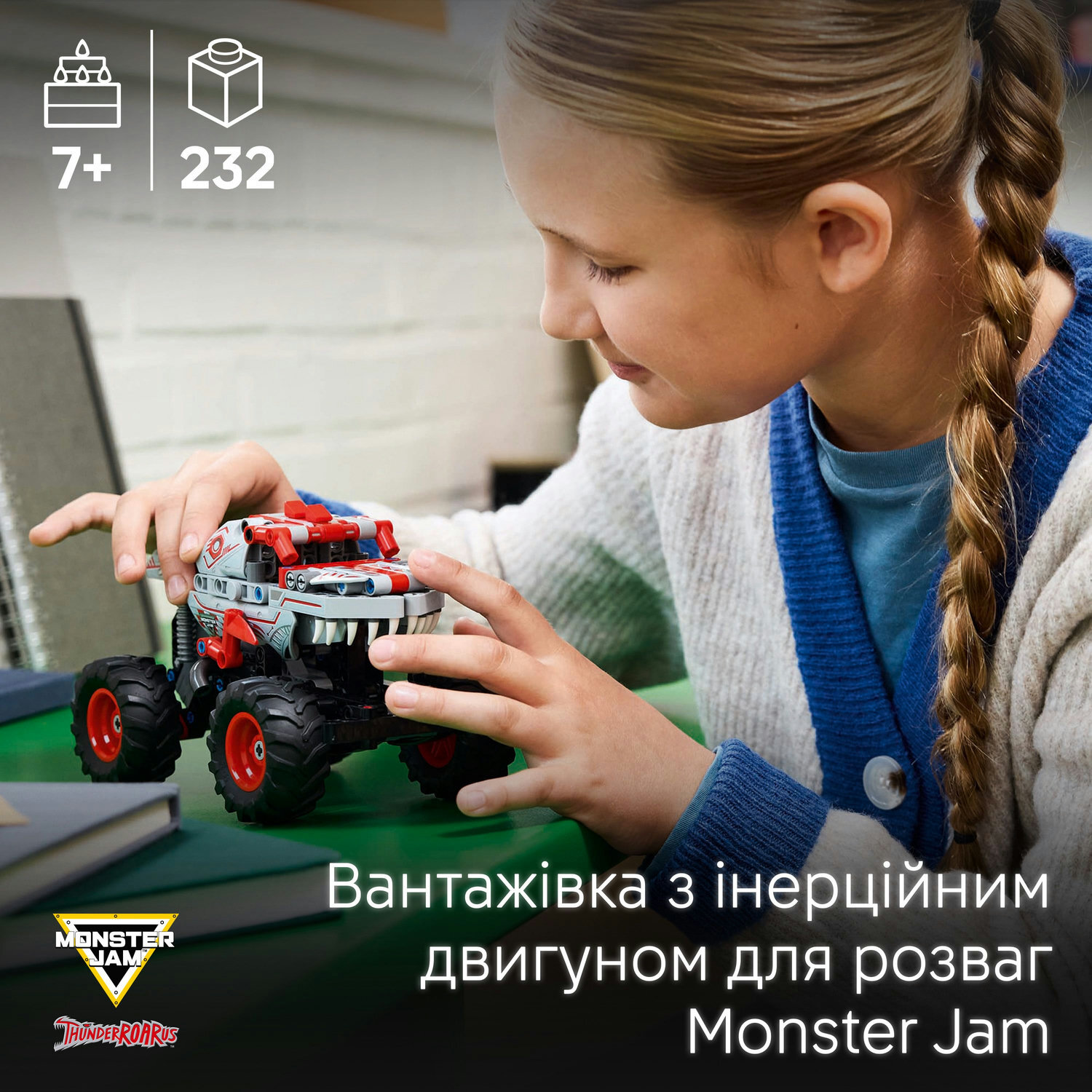 LEGO 42200 Technic Monster Jam ThunderROARus с инерционным двигателем фото 2