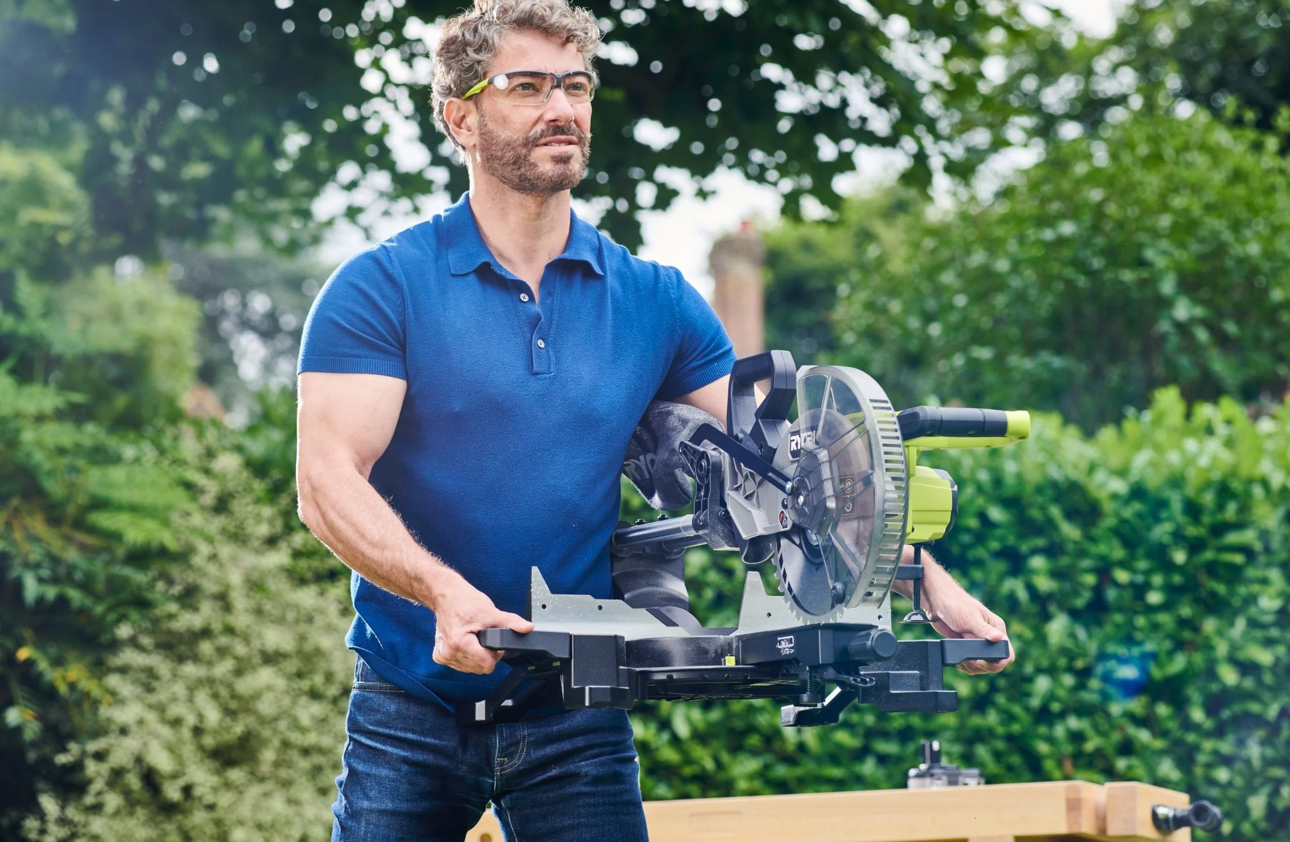 Пила торцювальна Ryobi RMS18254X-0, 18В ONE+ НР (без АКБ и ЗП), (5133005736)фото