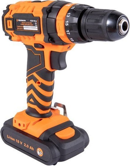 Шурупокрут-дриль акумуляторний Tekhmann TCD-18 Li 2.0 18В 2х2А·г (851219)фото