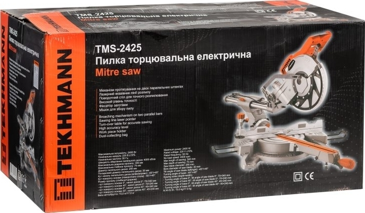 Пила торцювальна Tekhmann TMS-2425 2400Вт (846811)фото