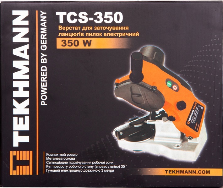 Станок для заточки цепей Tekhmann TCS-350 350Вт (850538) фото 