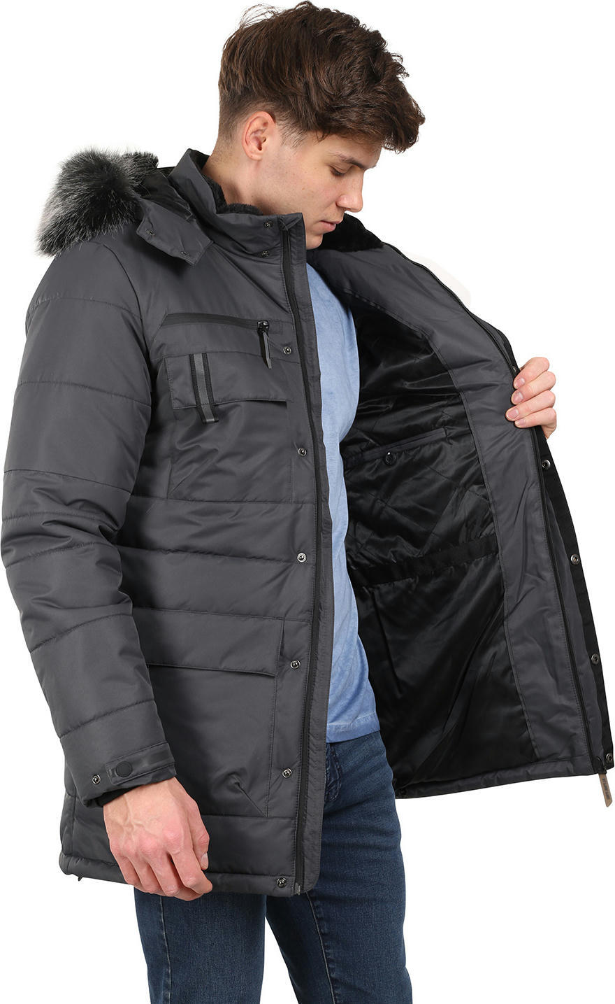 Куртка мужская Alpine Pro Werd MJCD681 779 S серая фото 