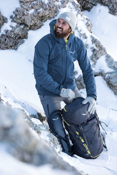 Перчатки Salewa Walk Wool Gloves S серые фото 3