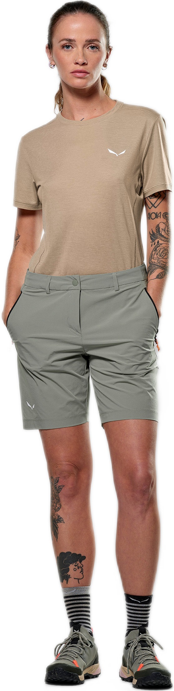 Шорти жіночі Salewa Puez Talvena DST Shorts W 28819 5130 38/32 XXS сіріфото