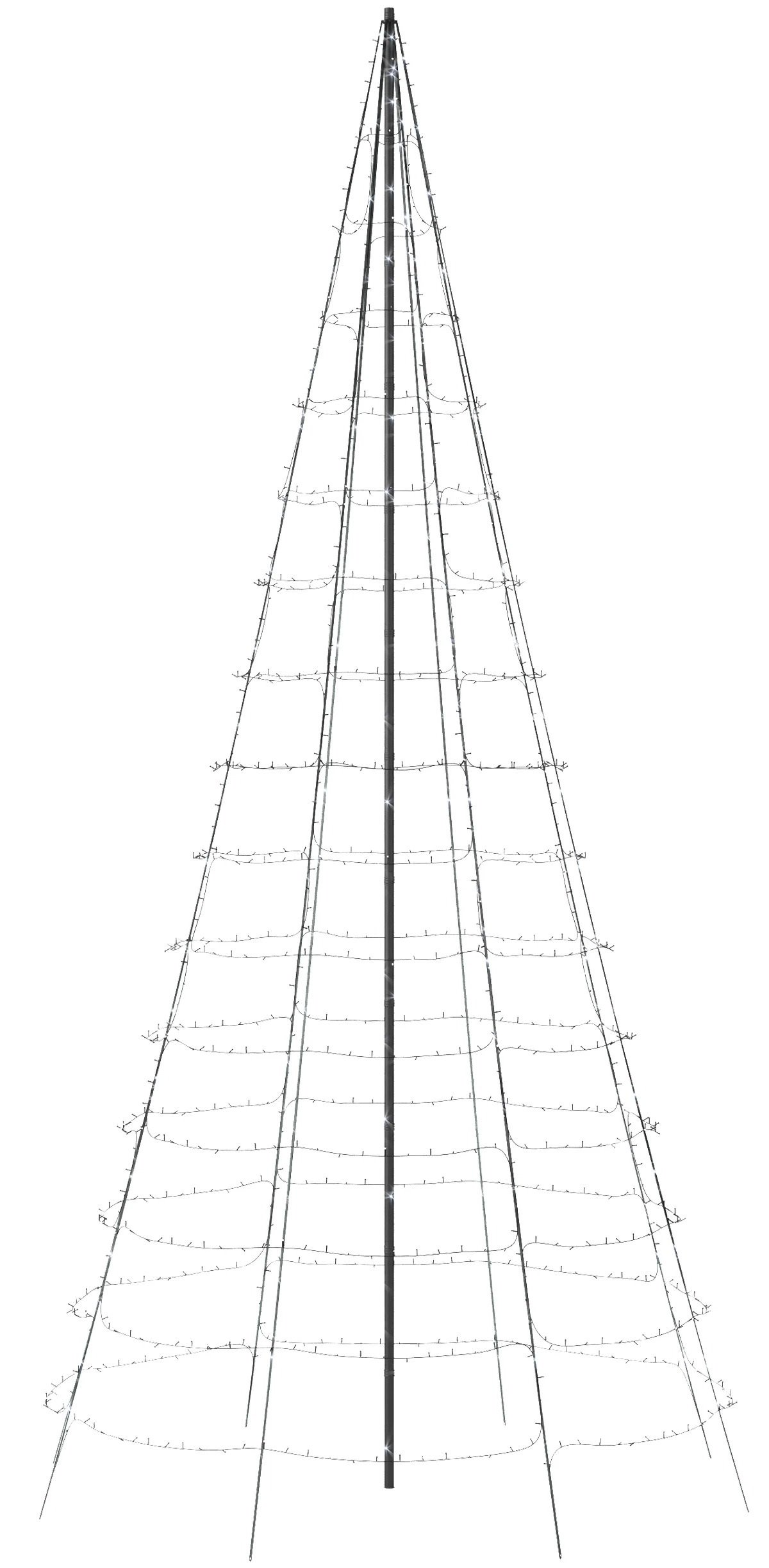 Smart LED Гирлянда Twinkly tree TWP750SPP-BEU Gen II, IP44, высота 4м, кабель черный (TWP750SPP-BEU) повреждена упаковка фото2