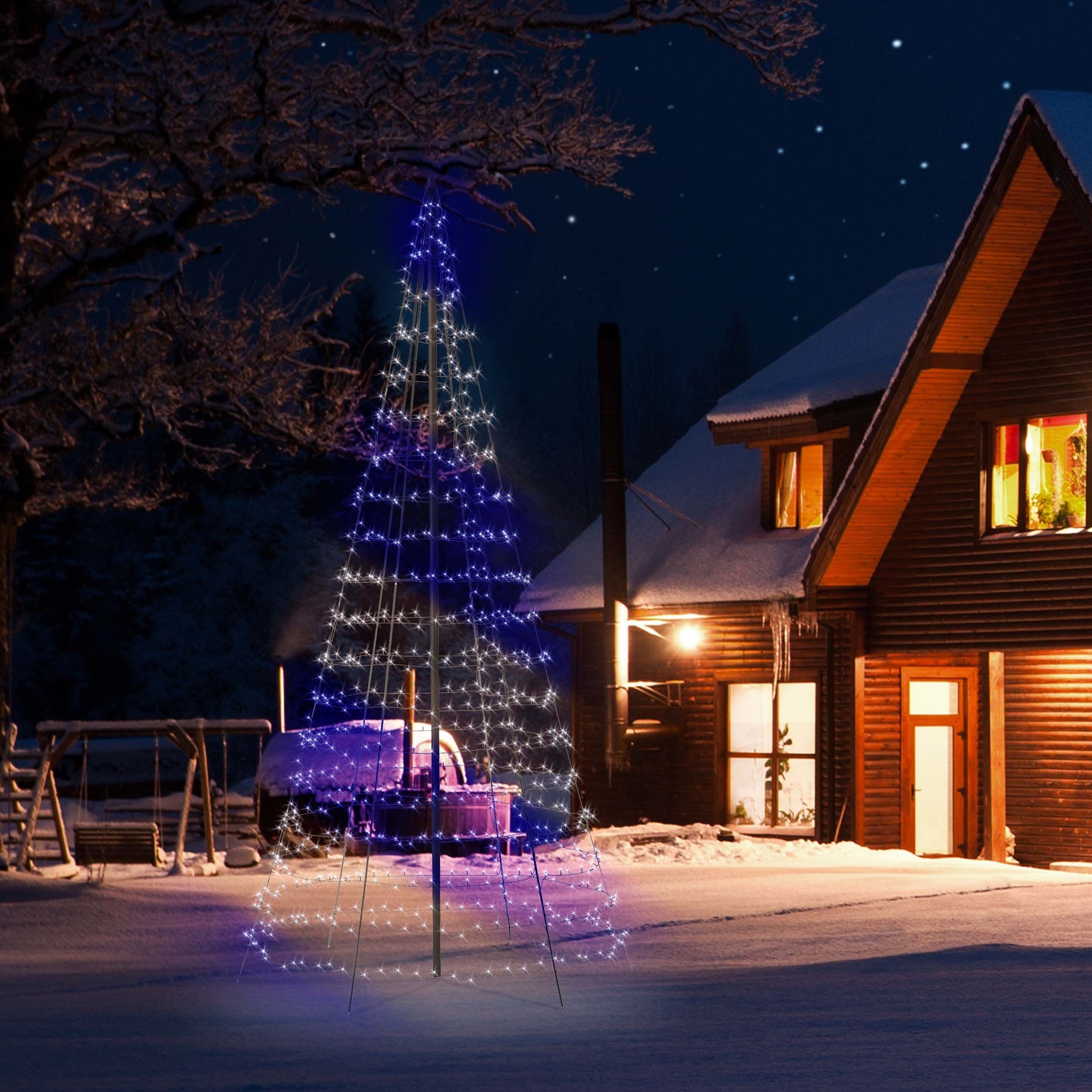 Smart LED Гирлянда Twinkly tree TWP750SPP-BEU Gen II, IP44, высота 4м, кабель черный (TWP750SPP-BEU) повреждена упаковка фото5