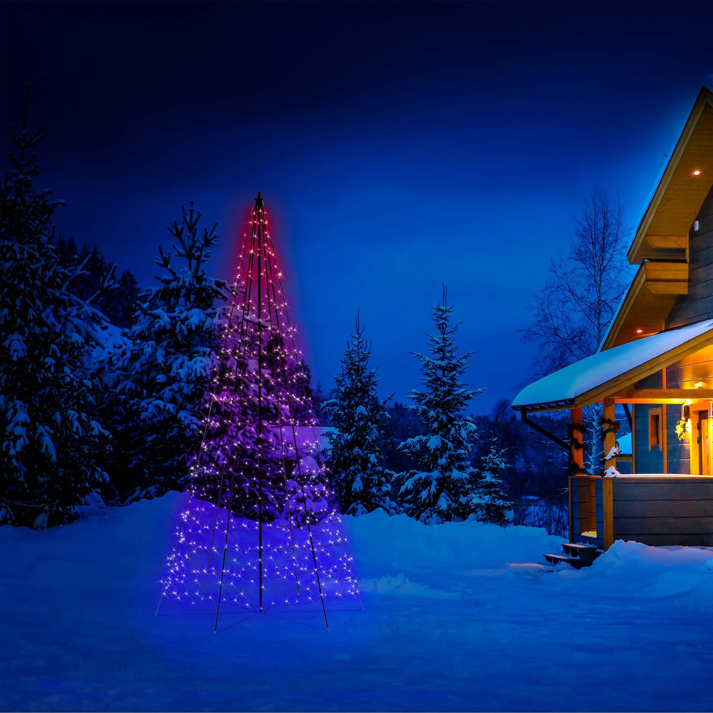 Smart LED Гирлянда Twinkly tree TWP750SPP-BEU Gen II, IP44, высота 4м, кабель черный (TWP750SPP-BEU) повреждена упаковка фото6