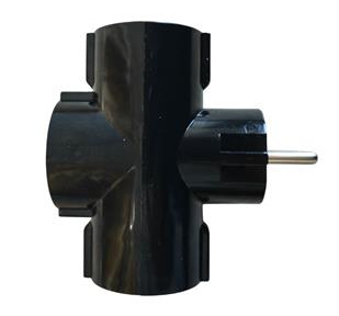 Сетевой адаптер 2E 3xТип F, 16A (2E-AD0103BK) фото