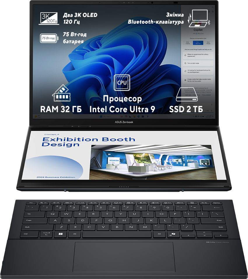 Ноутбук ASUS Zenbook Duo UX8406CA-PZ005W (90NB14X1-M001H0) фото 2