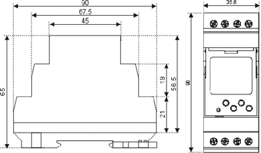 Програмоване цифрове реле ETI SHT-1/2 230V AC (2x16A AC1) (2470053)фото2