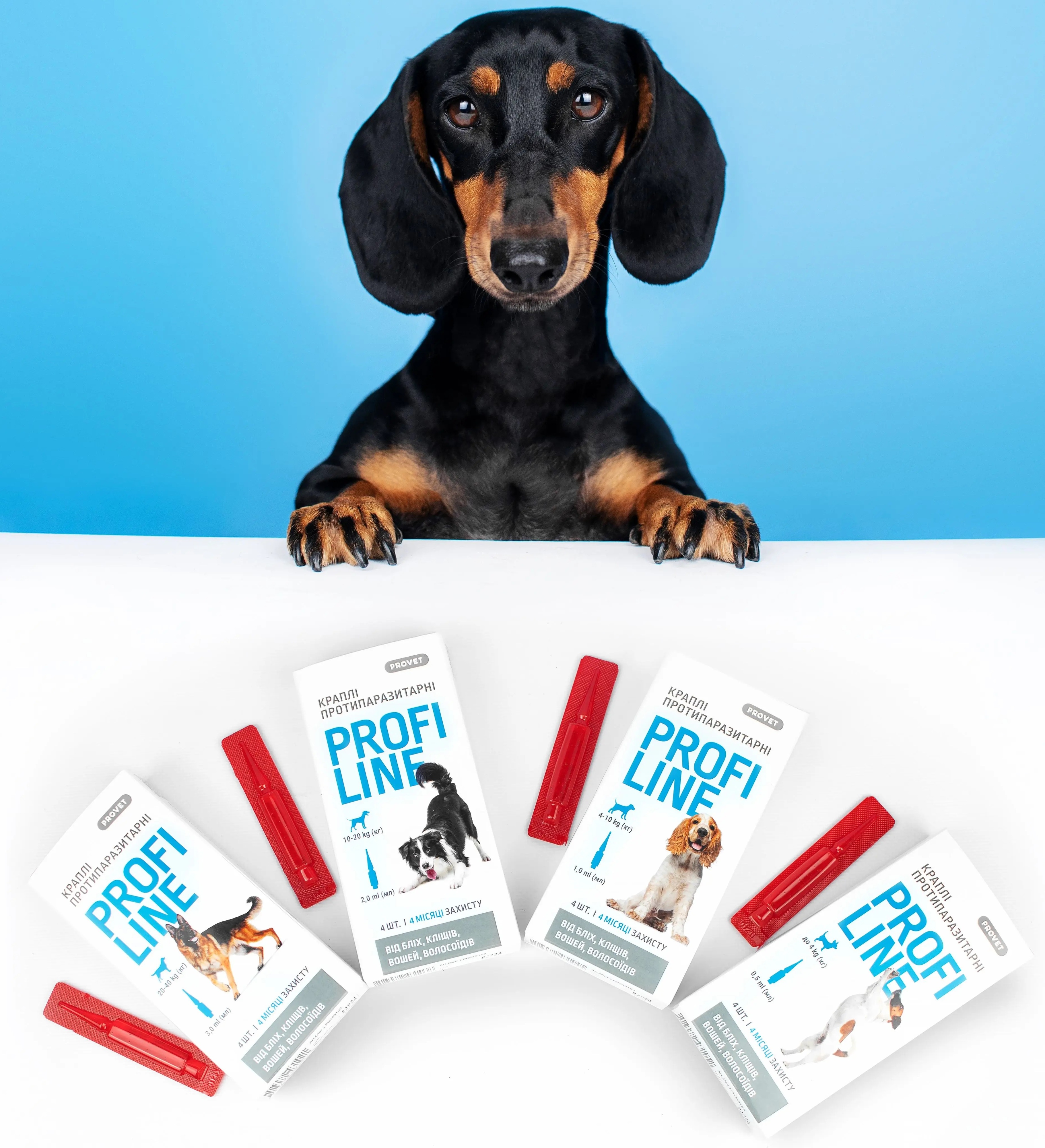 Краплі для собак 20-40 кг інсектоакарицид ProVET Profiline 4 піпетки по 3,0 млфото6