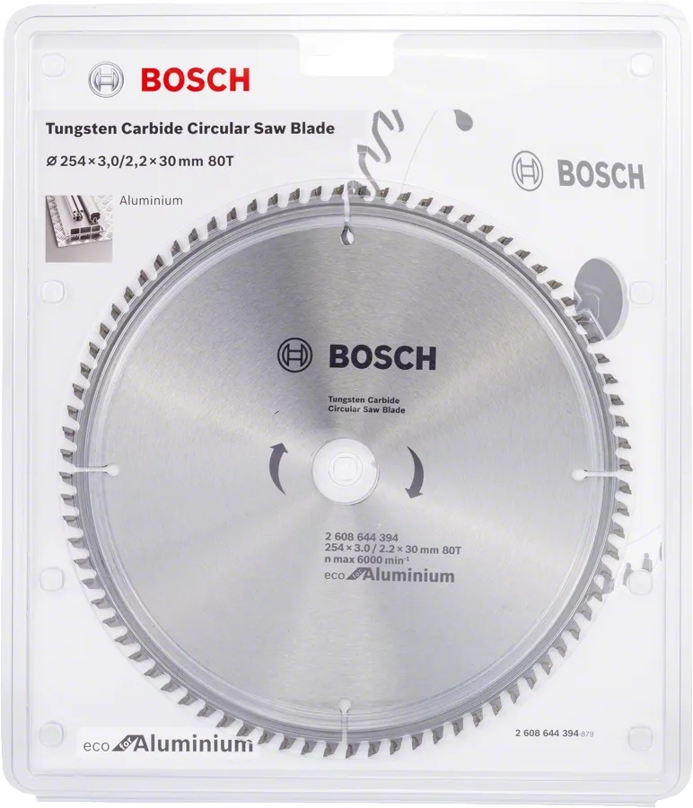 Диск пиляльний Bosch Eco for Aluminium 254x30-80T (2.608.644.394)фото2