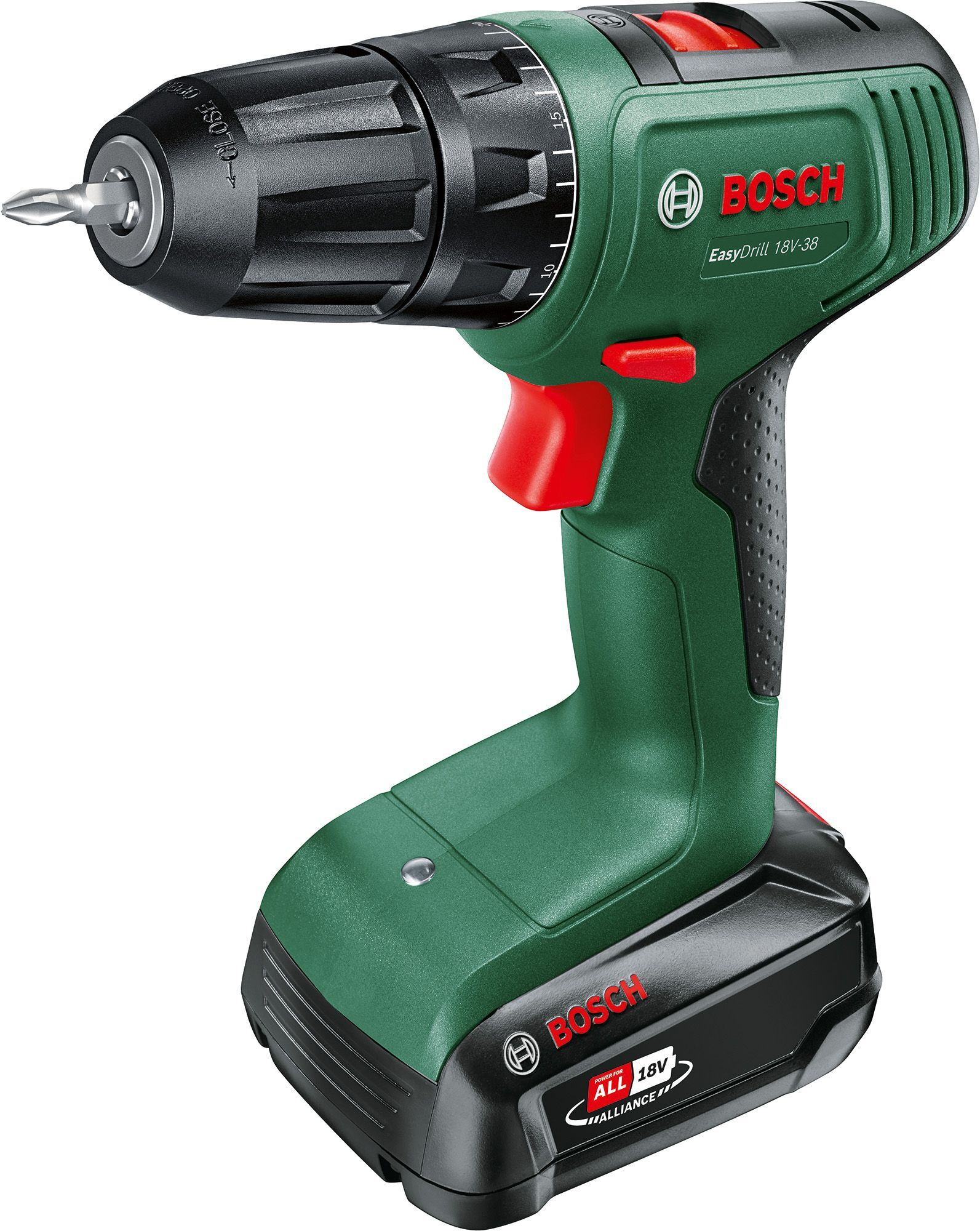 Шуруповерт-дриль акумуляторний Bosch EasyDrill 18V-38 18В 1х1.5А год (0.603.9D8.003)фото
