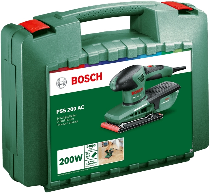 Шлифмашина вибрационная Bosch PSS 200 AC 200Вт (0.603.340.100) фото