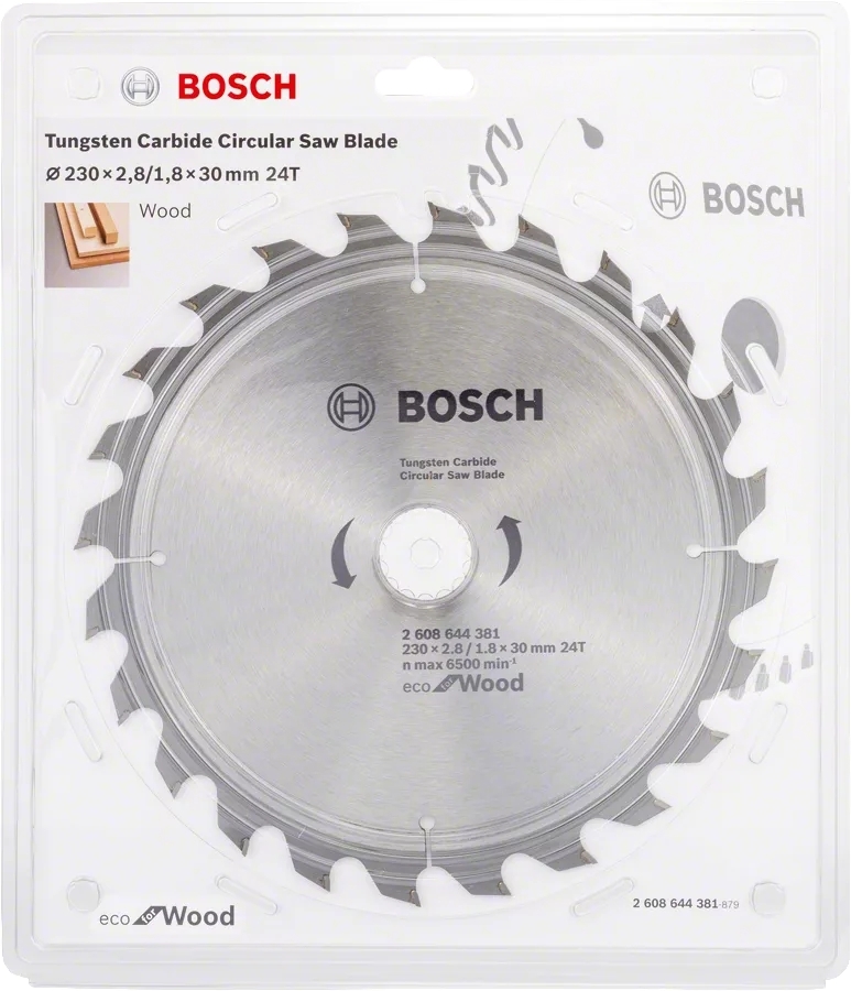 Диск пиляльний Bosch Eco for Wood 230x30-24T (2.608.644.381)фото2