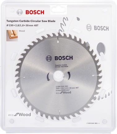 Диск пиляльний Bosch Eco for Wood 230x30-48T (2.608.644.382)фото2