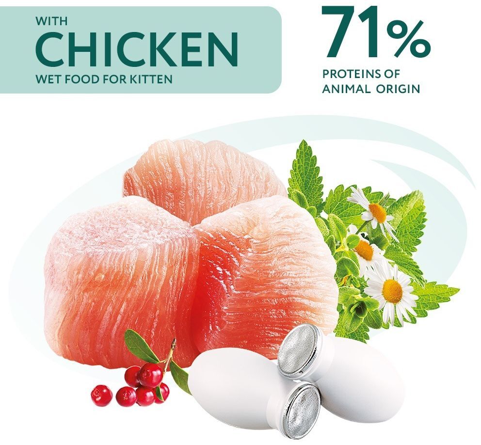 Влажный корм Optimeal для котят с курицей 4*85г фото 3