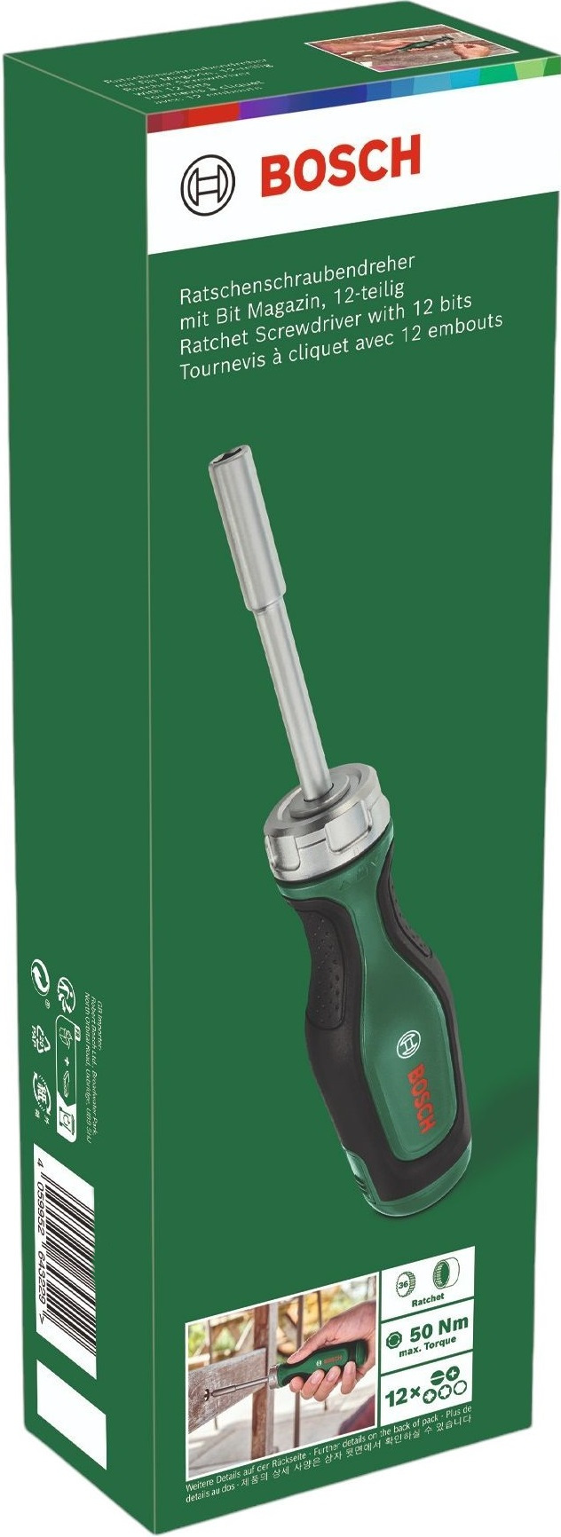 Отвертка Bosch с трещоткой на 12 насадок (1.600.A03.2V0) фото 2
