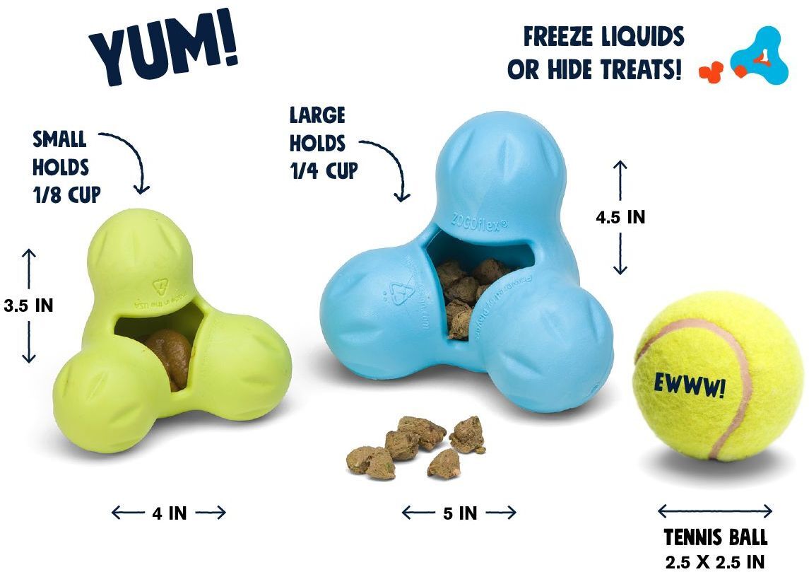 Игрушка для собак West Paw Tux Small Тукс для лакомства маленький зеленый 10см фото 6