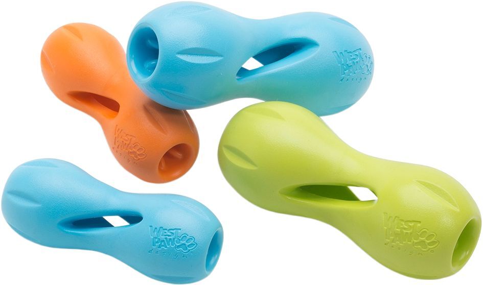 Игрушка для собак West Paw Qwizl Small Квизл для лакомства маленький зеленый 14см фото 3